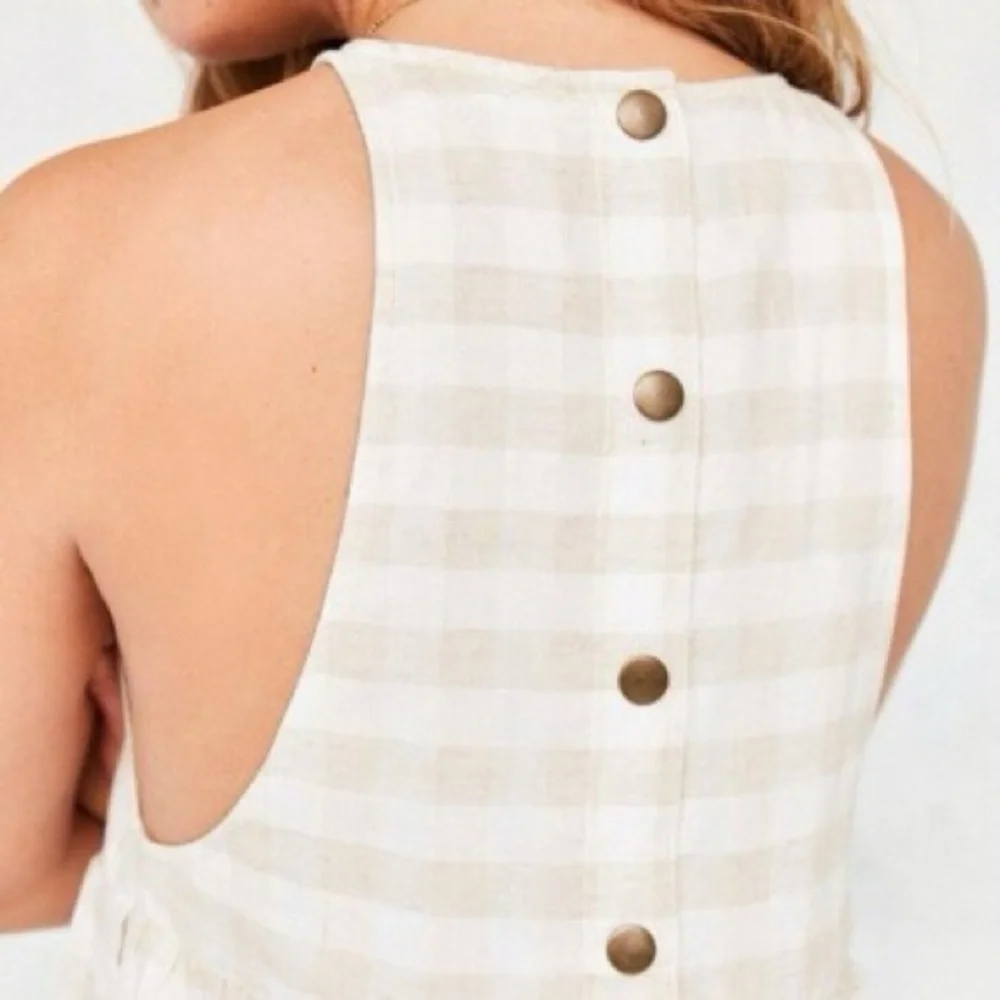 Kimchi Blue Cream Plaid Midi Dress - Picture 2 of 16